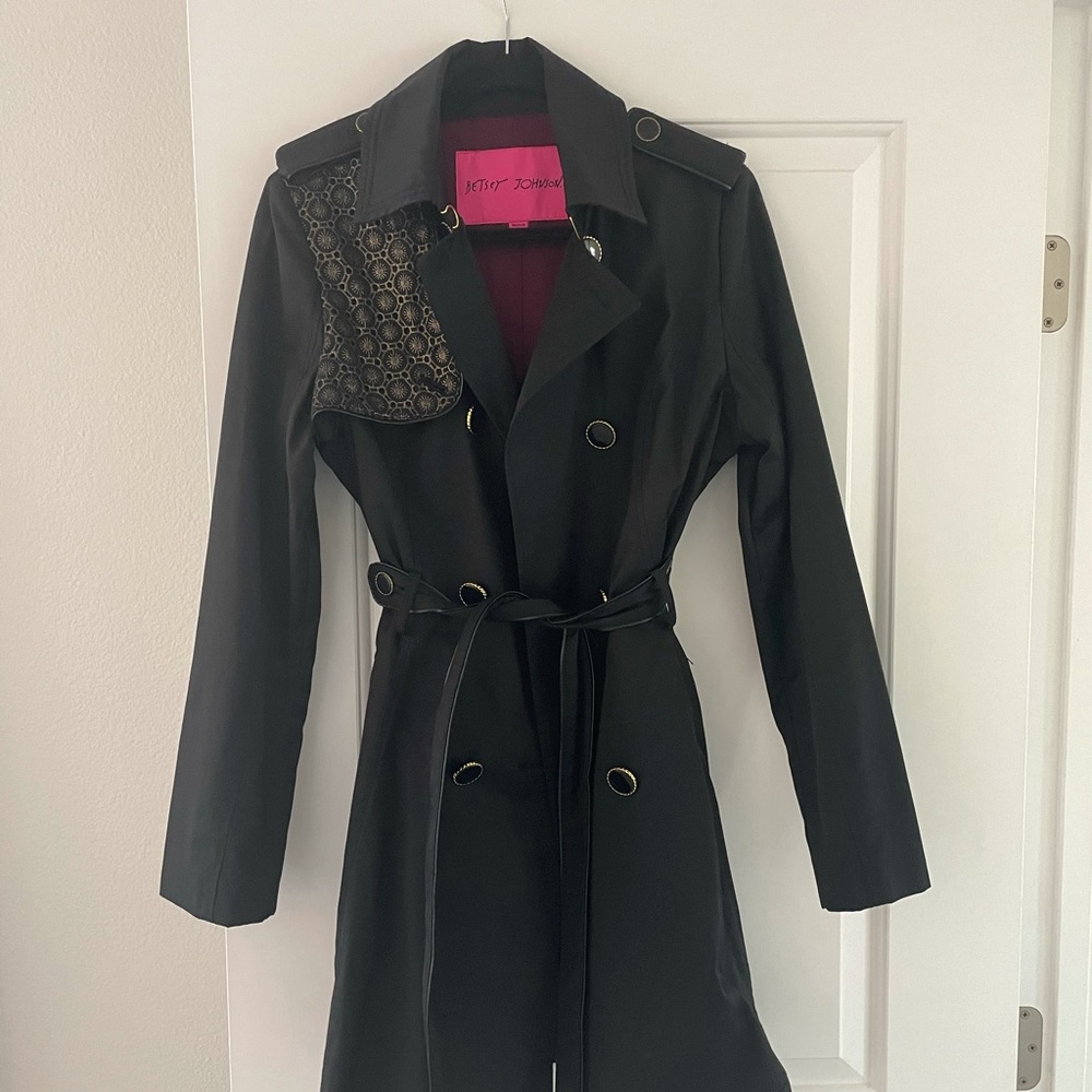NWOT Betsey Johnson Trench Coat